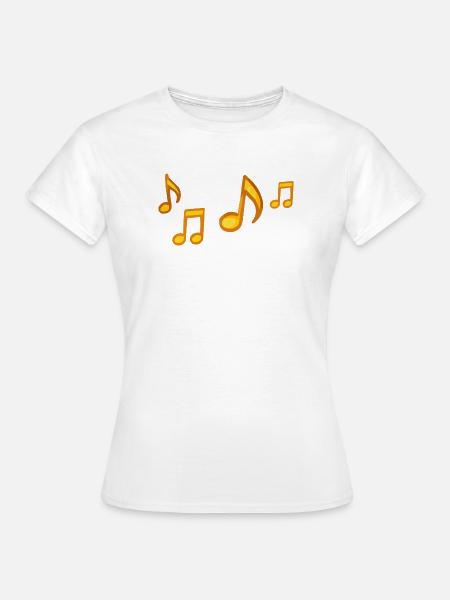 Sonnige Noten Illustration - Frauen T-Shirt - Weiß