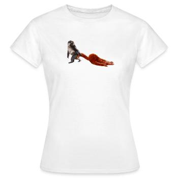 Punch - das kleine Äffchen - Frauen T-Shirt - Weiß - Vorne - AI Model Female 172 dark (172cm)