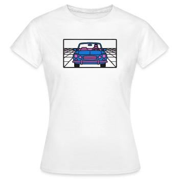 Retro Car Miami Logo - T-shirt Femme - blanc - Devant - AI Model Female 172 dark (172cm)