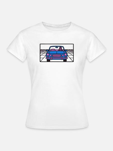 Retro Auto Miami Logo - Frauen T-Shirt - Weiß