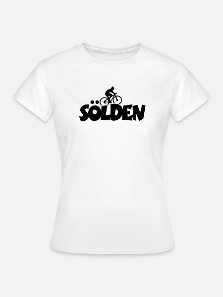 Sölden Mountainbike - Frauen T-Shirt - Weiß
