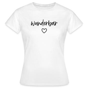 wunderbar Herz - Frauen T-Shirt - Weiß - Vorne - AI Model Female 172 dark (172cm)
