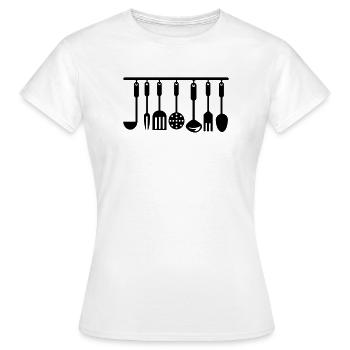 Kitchen utensils kitchen utensils - Women's T-Shirt - white - Front - AI Model Female 172 dark (172cm)