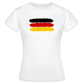 Allemagne couleurs noir rouge or - T-shirt Femme - blanc - Devant - AI Model Female 172 dark (172cm)