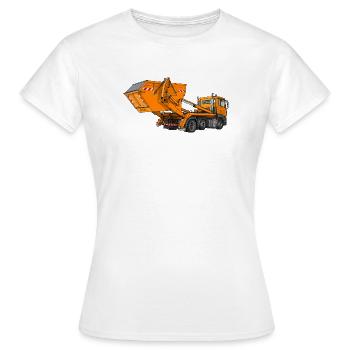 Camion avec benne, chargeur à benne - T-shirt Femme - blanc - Devant - AI Model Female 172 dark (172cm)