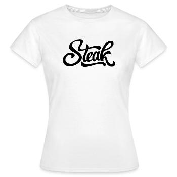 Steak, Metzger, Fleischesser - Frauen T-Shirt - Weiß - Vorne - AI Model Female 172 dark (172cm)