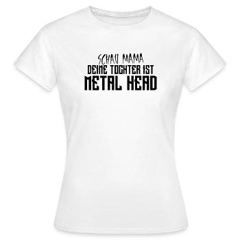 Regarde maman, ta fille est une métalleuse - T-shirt Femme - blanc - Devant - AI Model Female 172 dark (172cm)
