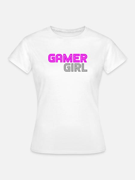 Gamer Girl - Computer - PC - Zocken - Frauen T-Shirt - Weiß
