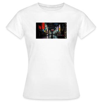 Nachtleben Tokios Neon-Straße - Frauen T-Shirt - Weiß - Vorne - AI Model Female 172 dark (172cm)