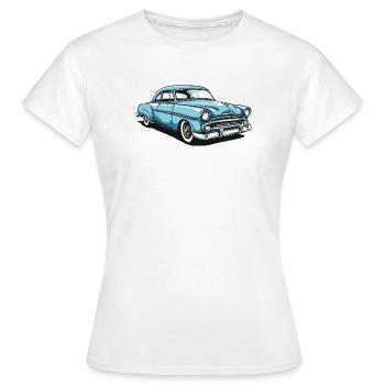 Design de voiture rétro nostalgique - T-shirt Femme - blanc - Devant - AI Model Female 172 dark (172cm)