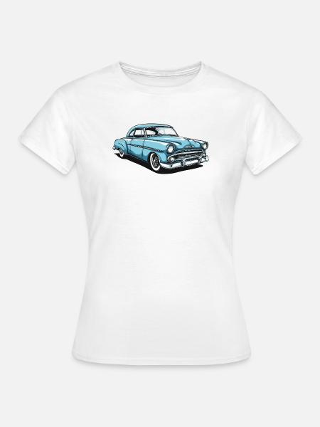 Nostalgisches Retro-Auto Design - Frauen T-Shirt - Weiß