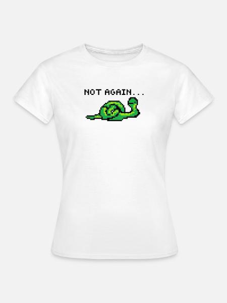 Pixelart Schlange - Frauen T-Shirt - Weiß