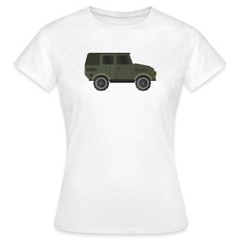Jeep militaire - T-shirt Femme - blanc - Devant - AI Model Female 172 dark (172cm)