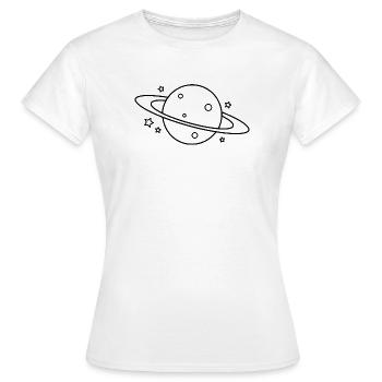 planet - Women's T-Shirt - white - Front - AI Model Female 172 dark (172cm)