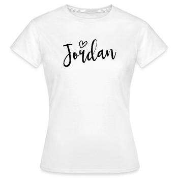 Jordan Cœur Les femmes Aiment Jordan - T-shirt Femme - blanc - Devant - AI Model Female 172 dark (172cm)