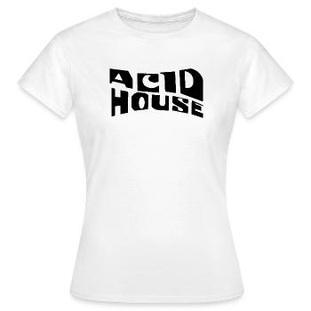 Acid House Musik-Logo-Design - Frauen T-Shirt - Weiß - Vorne - AI Model Female 172 dark (172cm)
