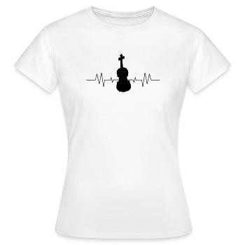 Violin Violin - Women's T-Shirt - white - Front - AI Model Female 172 dark (172cm)