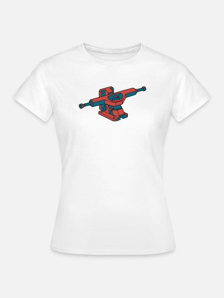 Robuste Skateboard Achse Skater - Frauen T-Shirt - Weiß