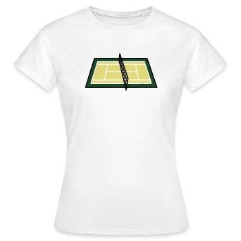 Tennis Court Court Net Geometric - T-shirt Femme - blanc - Devant - AI Model Female 172 dark (172cm)