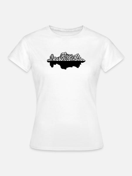 Geometrischer Eisberg - Frauen T-Shirt - Weiß
