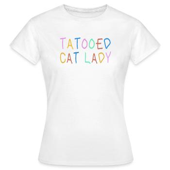 La Chatte Tatouée - T-shirt Femme - blanc - Devant - AI Model Female 172 dark (172cm)