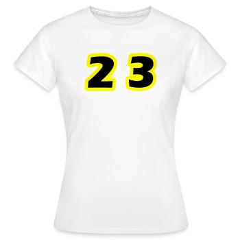 Symbole du chiffre 23 - T-shirt Femme - blanc - Devant - AI Model Female 172 dark (172cm)