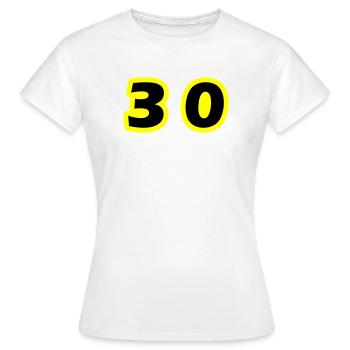 Symbole de 30 chiffres - T-shirt Femme - blanc - Devant - AI Model Female 172 dark (172cm)