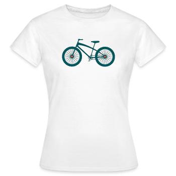 Conception de silhouettes de VTT - T-shirt Femme - blanc - Devant - AI Model Female 172 dark (172cm)