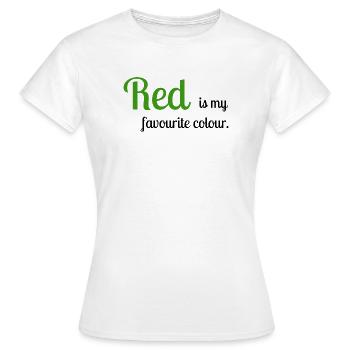 Rot - Frauen T-Shirt - Weiß - Vorne - AI Model Female 172 dark (172cm)