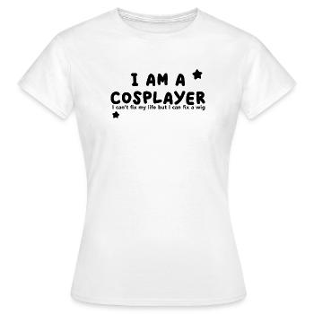 I am a Cosplayer - Women's T-Shirt - white - Front - AI Model Female 172 dark (172cm)