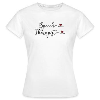 Speech Therapist with a Heart - Women's T-Shirt - white - Front - AI Model Female 172 dark (172cm)