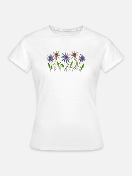 Blumen - Frauen T-Shirt - Weiß