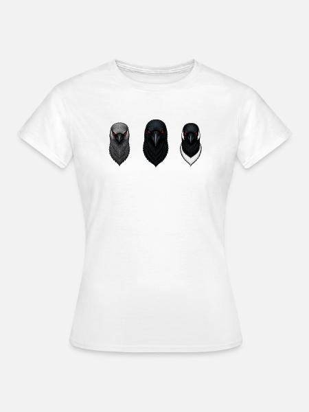 Die Dohle, die Krähe und die Elster - Frauen T-Shirt - Weiß
