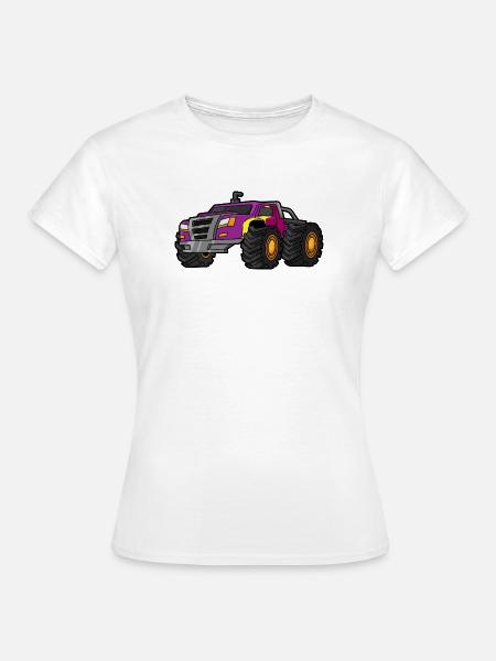 Monstertruck Big Wheels - Frauen T-Shirt - Weiß