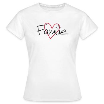 Famille coeur amour communauté cohésion - T-shirt Femme - blanc - Devant - AI Model Female 172 dark (172cm)
