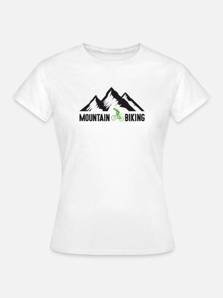 Mountainbiken - Frauen T-Shirt - Weiß