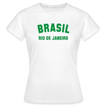 RIO DE JANEIRO, BRAZIL - Frauen T-Shirt - Weiß - Vorne - AI Model Female 172 dark (172cm)
