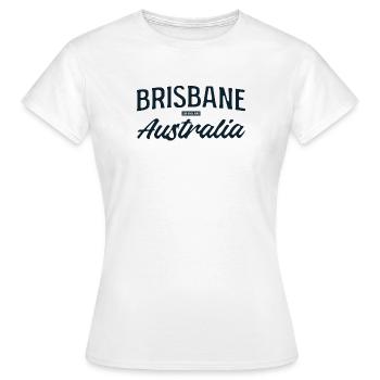 Brisbane Australie Script - T-shirt Femme - blanc - Devant - AI Model Female 172 dark (172cm)