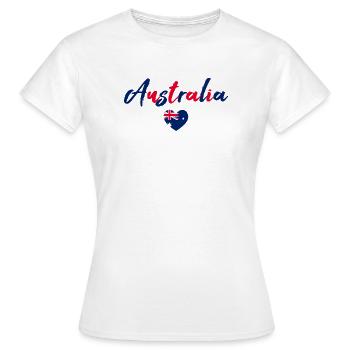 Australia - Women's T-Shirt - white - Front - AI Model Female 172 dark (172cm)