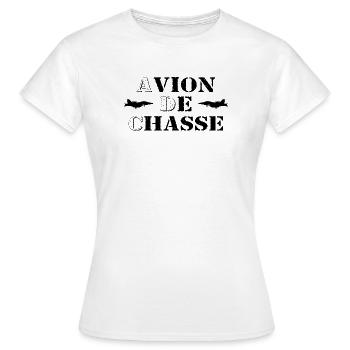 Avion de Chasse - T-shirt Femme - blanc - Devant - AI Model Female 172 dark (172cm)