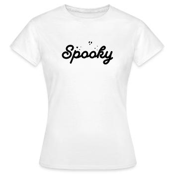 Conception de chemise d’Halloween fantôme ludique - T-shirt Femme - blanc - Devant - AI Model Female 172 dark (172cm)