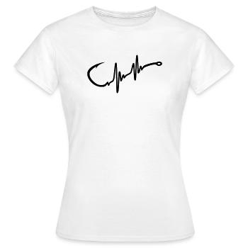 Hameçon Heartbeat - T-shirt Femme - blanc - Devant - AI Model Female 172 dark (172cm)