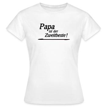 Dad is second best - Women's T-Shirt - white - Front - AI Model Female 172 dark (172cm)