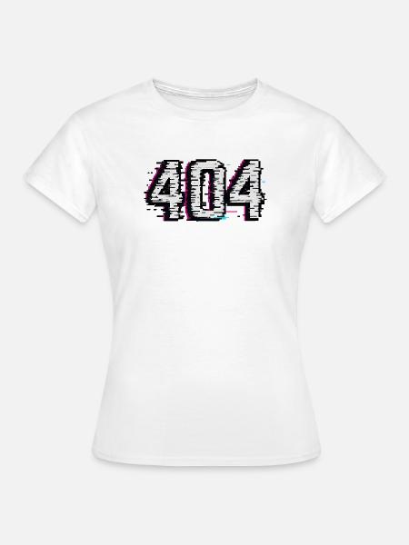Retro 404 Logo T-Shirt - Frauen T-Shirt - Weiß