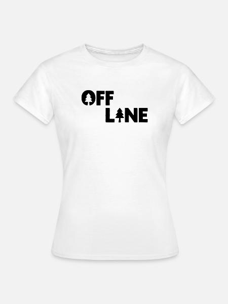 Offline Waldsilhouette - Frauen T-Shirt - Weiß