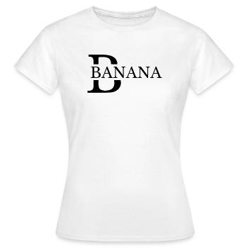 Banana Bold Typography - Women's T-Shirt - white - Front - AI Model Female 172 dark (172cm)