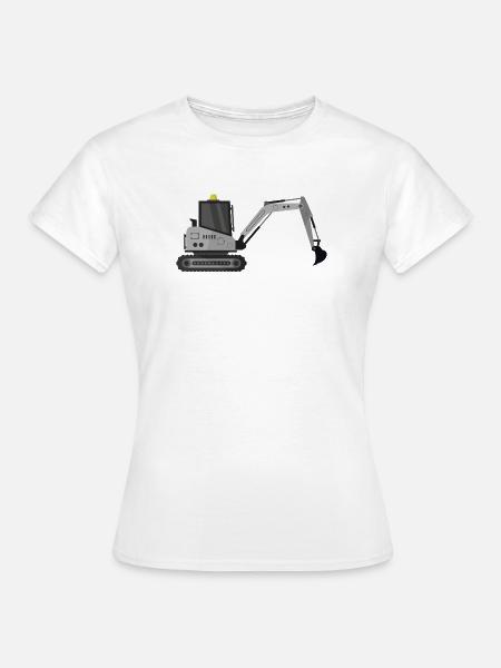 Bagger - Frauen T-Shirt - Weiß