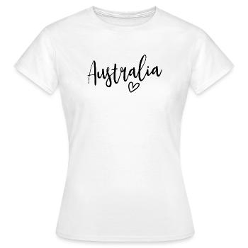 Australien Herz Frauenliebe Australien - Frauen T-Shirt - Weiß - Vorne - AI Model Female 172 dark (172cm)