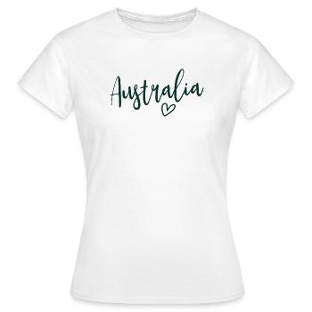 Australien Herz Frauenliebe Australien - Frauen T-Shirt - Weiß - Vorne - AI Model Female 172 dark (172cm)