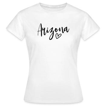 Arizona Cœur Les Femmes Aiment Arizona - T-shirt Femme - blanc - Devant - AI Model Female 172 dark (172cm)